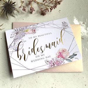 Gold Foil To My Bridesmaid Card Pen Florals By Farrah Eve Paper Co