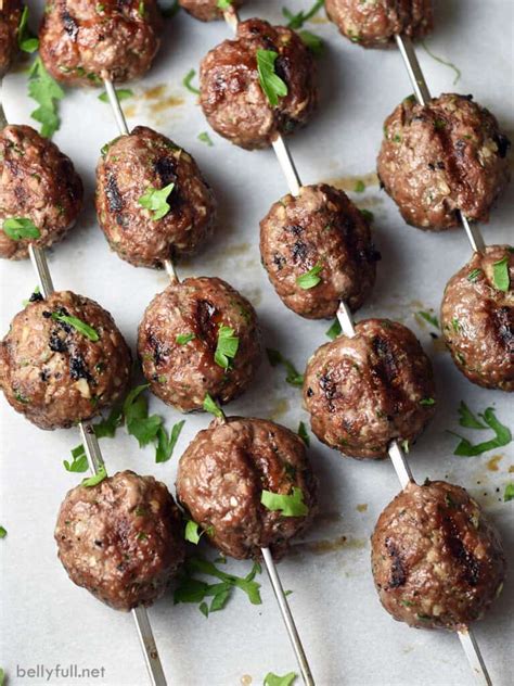 Beef Kofta Meatballs With Tzatziki Kofta Kebabs Belly Full