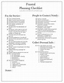 Printable Funeral Planning Worksheets