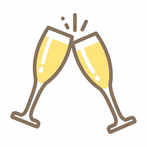 Celebrate Cheers Flutes Glass To Toast Icon Download On Iconfinder