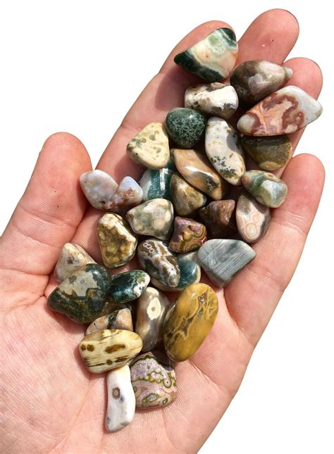 Ocean Jasper Stone Tumbled Stones Orbicular Jasper Etsy