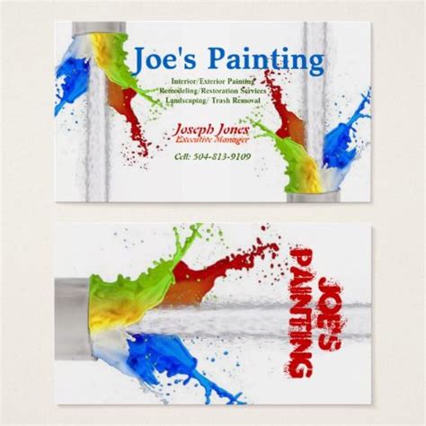 Business Card Sample Painting Series Revised Business Card Zazzle