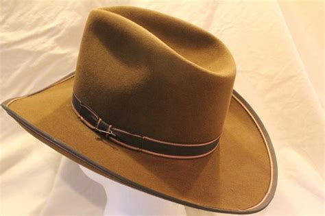 Vintage Stetson 3x Beaver Brown Fur Felt Western Hat Size 7