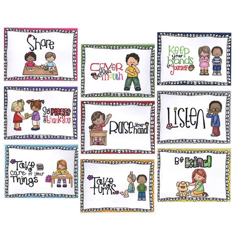 Buy Alpurple 9 Packs A4 Size Class Rules Posters A4 Size Classroom