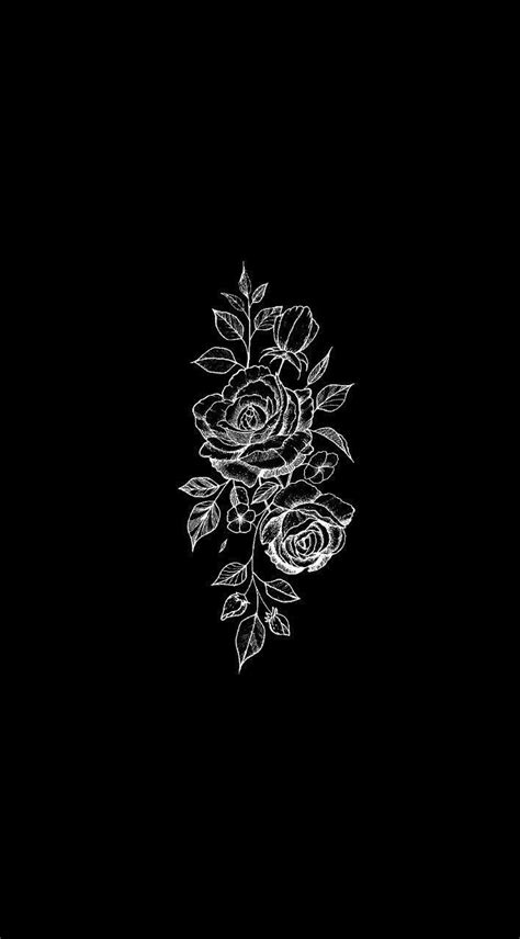 Black and white aesthetic lockscreen tumblr phone. Pin by T on wallpapers | Black flowers wallpaper, Black aesthetic wallpaper, Dark wallpaper