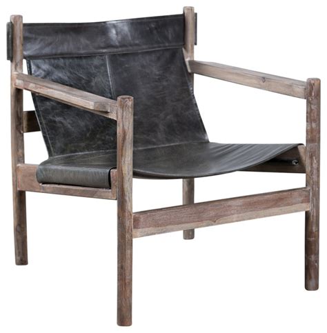Accent chairs designed in the minimalist style place a higher emphasis on function rather than form. Arlan Sling Chair - Rustic - Armchairs And Accent Chairs ...