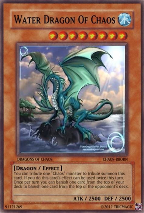 Also, make sure you have around 40 cards in your deck. Water Dragon Of Chaos | Yu-Gi-Oh Card Maker Wiki | Fandom powered by Wikia