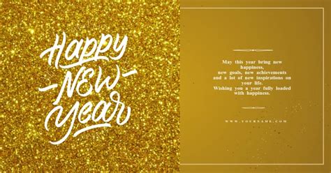 Copy Of New Year Wishes Gold Template Postermywall