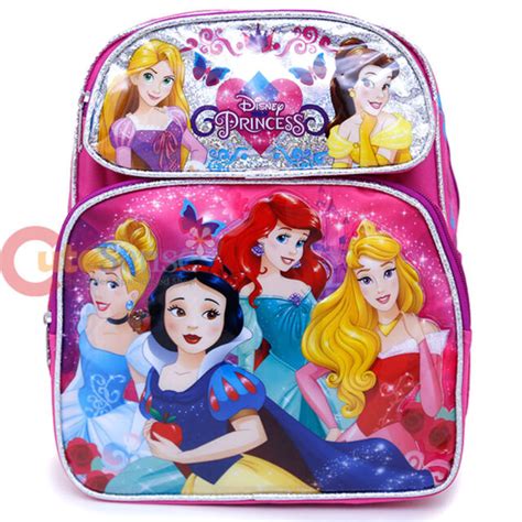 Disney Princess School Backpack Floral 12 Medium Bag Pink Girls Book