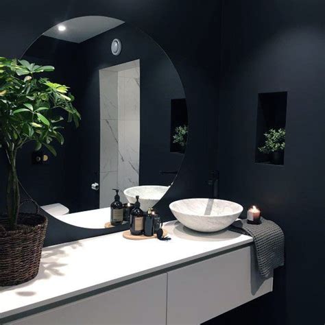 Top 60 Best Black Bathroom Ideas Dark Interior Designs Black Marble