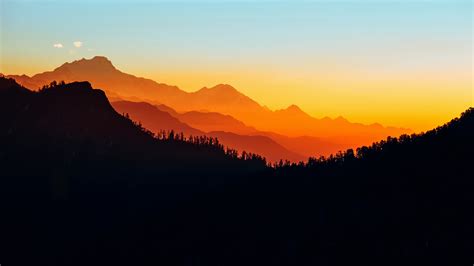 2560x1080 Mountains Silhouette 2560x1080 Resolution Wallpaper Hd