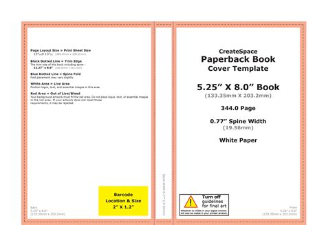 Book Cover Template Printable