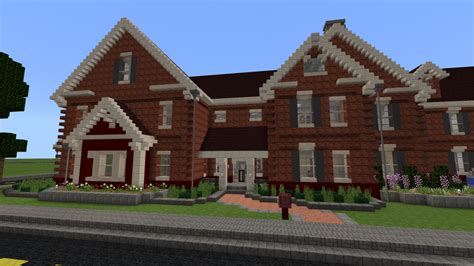 Large Brick Suburban House Minecraft Map