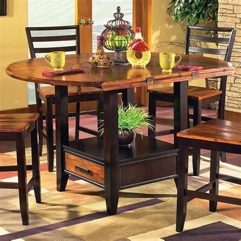 It is easier to get off a stool than a lower chair, and if you have back or leg problems, getting to an upright position can be a chore. Abaco Round/ Square Counter Storage Table in 2020 | Dining ...