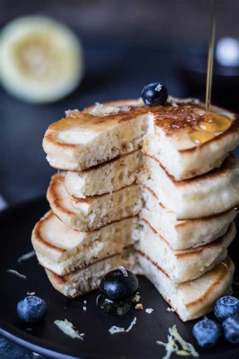Egg whites are whipped up with sugar into a glossy thick meringue then mixed this is the best souffle pancake recipe, trust me. Lemon Soufflé Pancakes with Blueberry Maple Syrup - Kroll ...