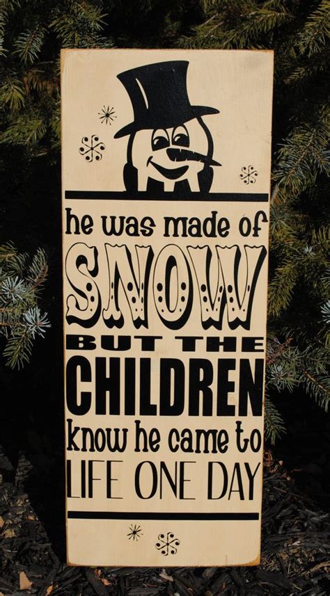 Frosty the Snowman Christmas Vinyl & Wood Sign 10"x24". Snowman decor