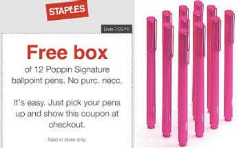 FREE Box Of Poppin Ballpoint Pens At Staples Thrifty Momma Ramblings