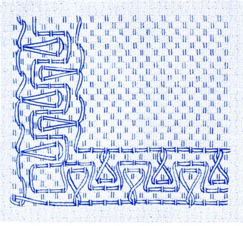 Huck Weaving Border Pattern 2 Swedish Weaving Patterns Weaving