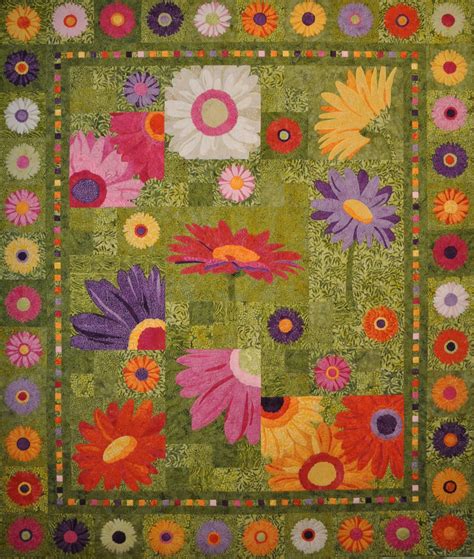 Full Bloom Quilt Pattern By 4and6designs Flower Quilts Quilts