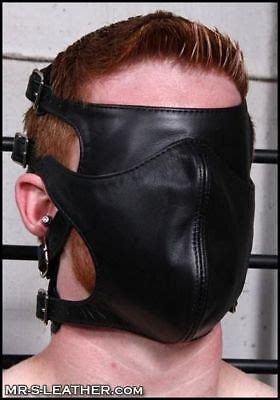 New Genuine Leather Head Harness Bondage Mask Fetish Roleplay Asylum