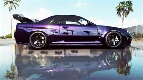 MIDNIGHT PURPLE SKYLINE GTR R 34 BUILD On Need For Speed Heat YouTube