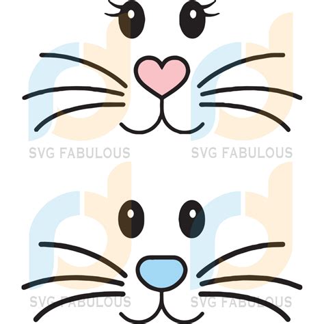 Bunny Rabbit Face Svg 87 SVG PNG EPS DXF File