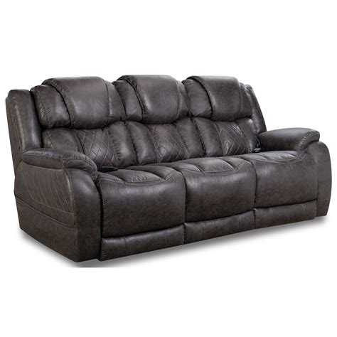 Homestretch 174 Casual Style Double Reclining Power Sofa Van Hill Furniture Reclining Sofas