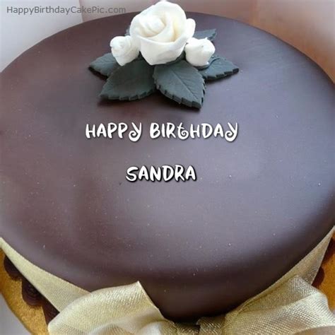 Beautiful Chocolate Birthday Cake For Sandra