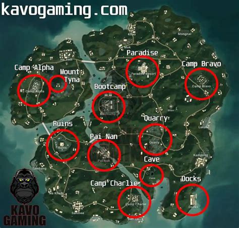 Pubg Sanhok Best Landing Spots Kavo Gaming