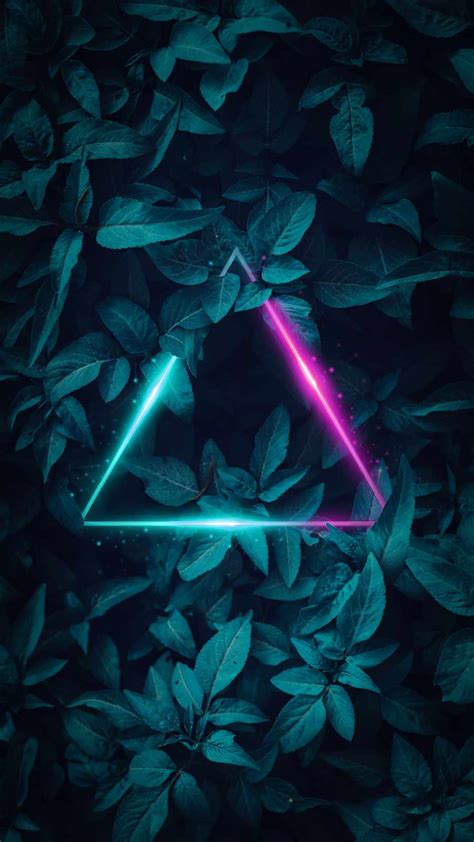 Neon Foliage Triangle Iphone Wallpapers Iphone Wallpapers