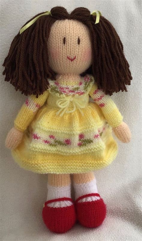 Hand Knitted Doll Etsy Uk Hand Knit Doll Knitted Doll Patterns