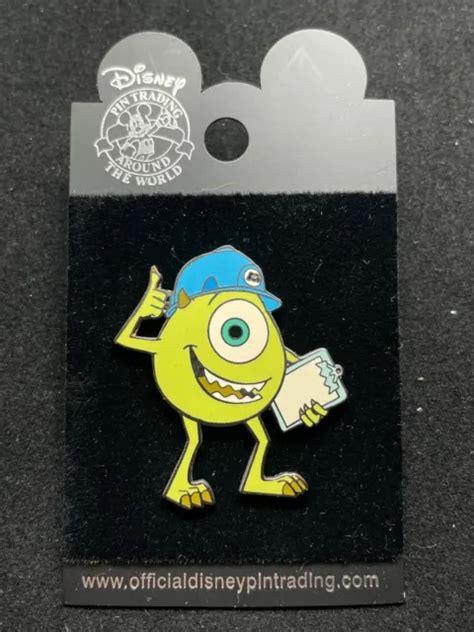 Disney Pin Monsters Inc Mike Wazowski Hard Hat Clip Board 7661