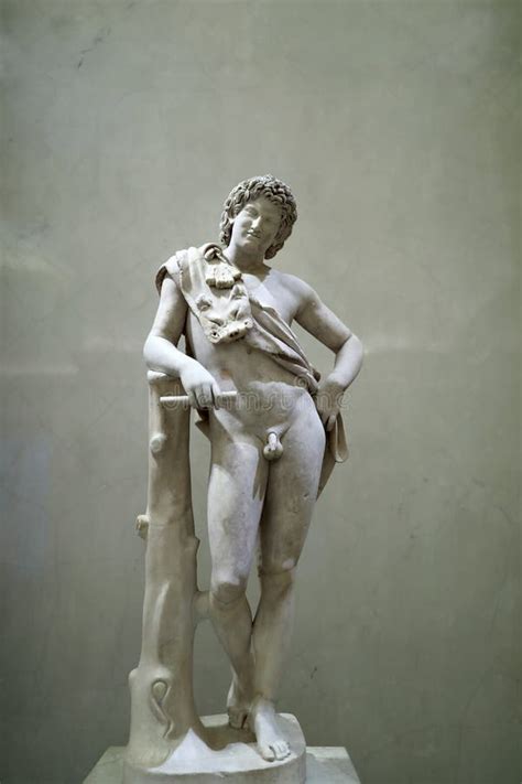 Marble Statue Of Resting Satyr In State Hermitage Editorial Stock Image
