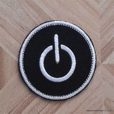 Power Button Iron On Patch By Jane At Number 13 001 Flickr