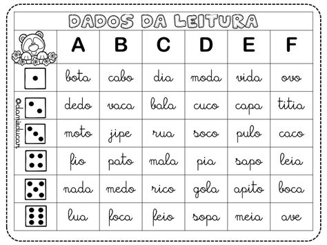 Fichas De Leitura Alfabetização Dani Educar