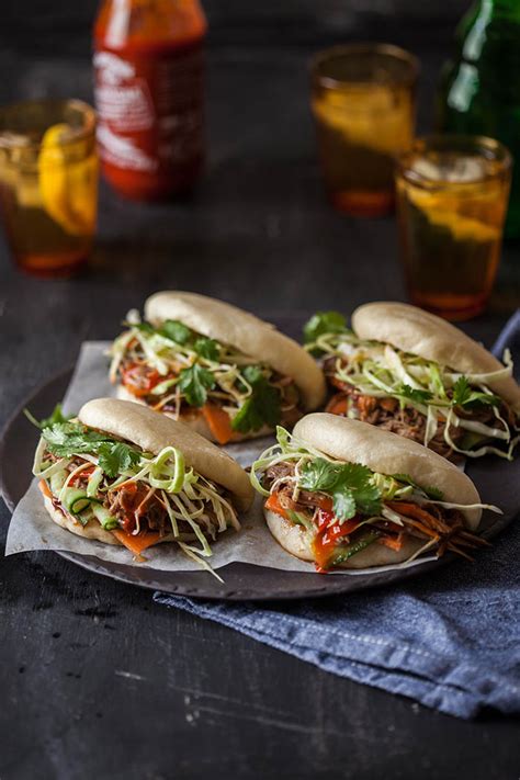 Gua Bao Steamed Buns With Hoisin And Ginger Pulled Pork Recipe