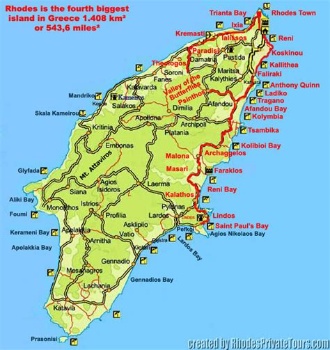 Island Of Rhodes Map Selma Danyelle