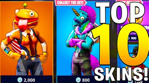 Top Ten Fortnite Battle Royale Custom Fan Skins Youtube