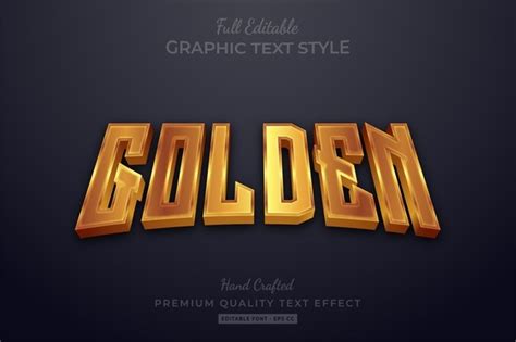 Premium Vector Gold Custom Editable Text Effect