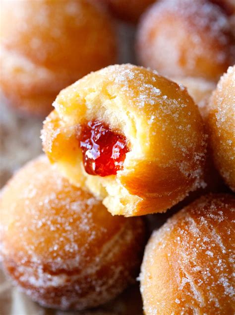 Jelly Filled Donut Holes Recipe Donut Hole Recipe Filled Donuts