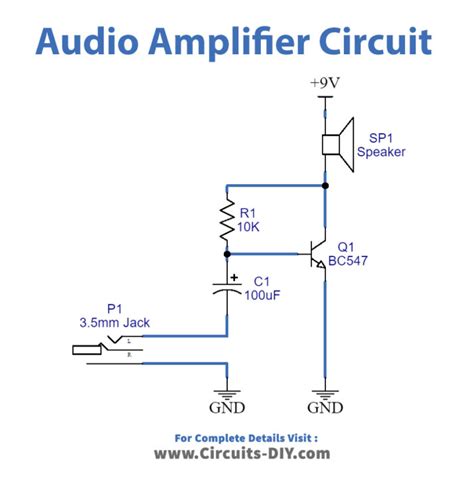 Simple Basic Audio Amplifier With Bc547 Transistor