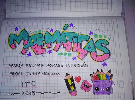 Dibujos Para Decorar El Cuaderno De Matemáticas Gets Perangkat Sekolah