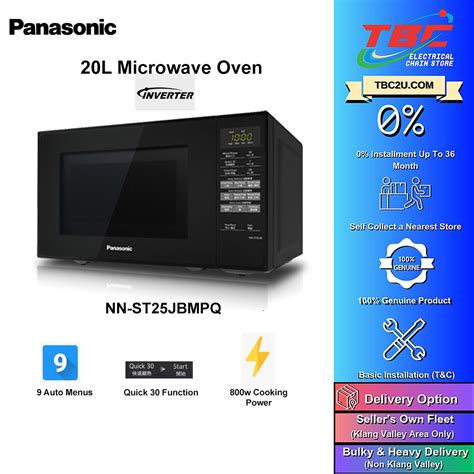 Panasonic Nn St25jbmpq 20l Microwave Oven Shopee Malaysia