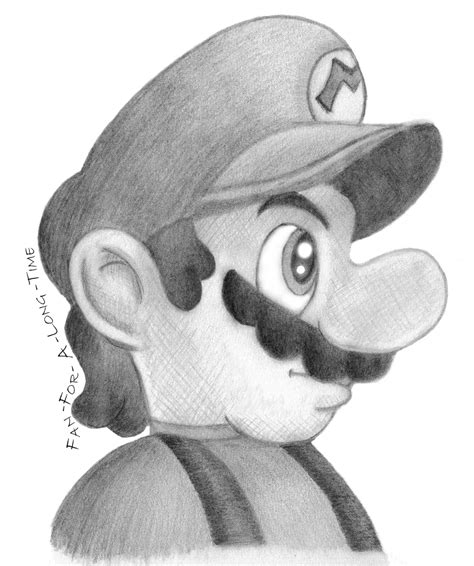 A Super Mario Sketch By Fan For A Long Time On Deviantart