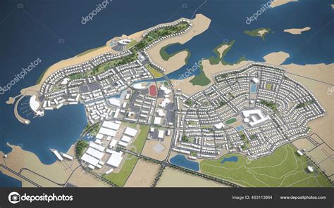 Jeddah Economic City Model Aerial Rendering Stock Photo By ©3dcity