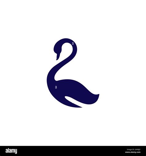 New Luxury Stylish Spreading Wings Swan Logo Design Vector Logotype Sign Illustration Stock