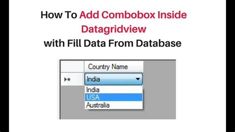 Winforms How To Add And Bind Combobox Inside Datagridview C Youtube My XXX Hot Girl