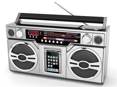 Retro Boombox Styled Ipod Dock With Portable Speakers Gadgetsin