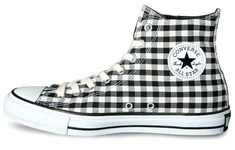 Chuck Taylor All Star Gingham Check Hi Chuck Taylor Shoes Converse Black And White Converse