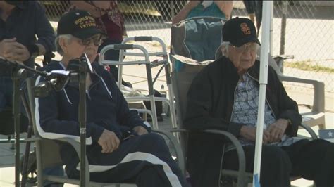 2 wwii veterans who are lifelong friends celebrate 96th and 97th birthdays together in whittier